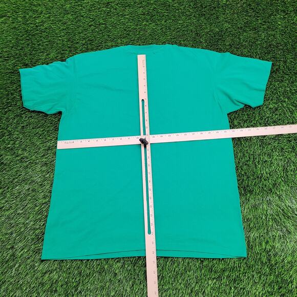 Vintage 80s Irish Shirt Large 22x26 Green - Picture 5 of 13